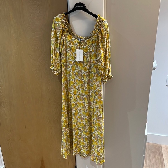 NWT FAITHFULL THE BRAND BRONTE MIDI DRESS - Picture 3 of 7